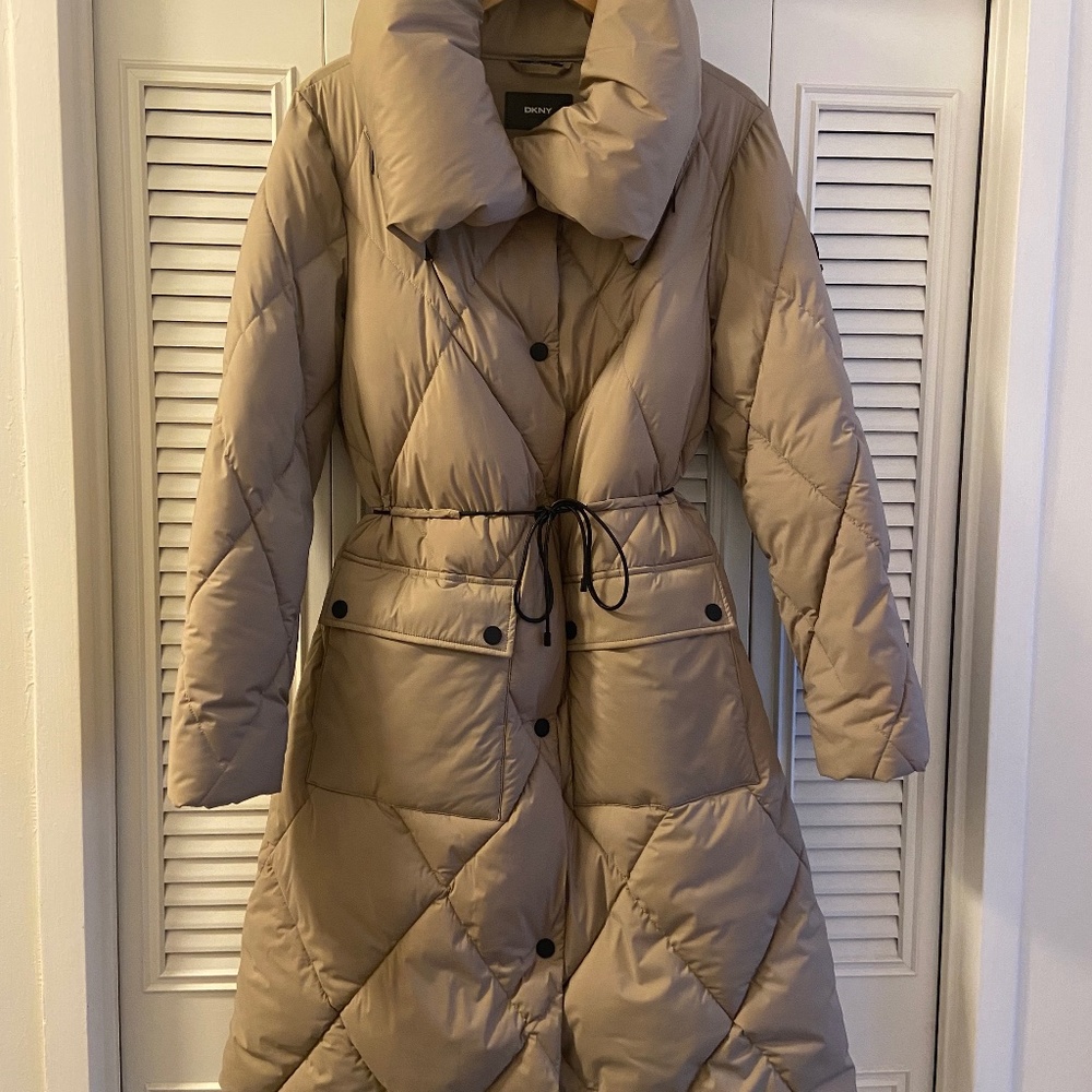 DKNY Quilted Diamond Coat